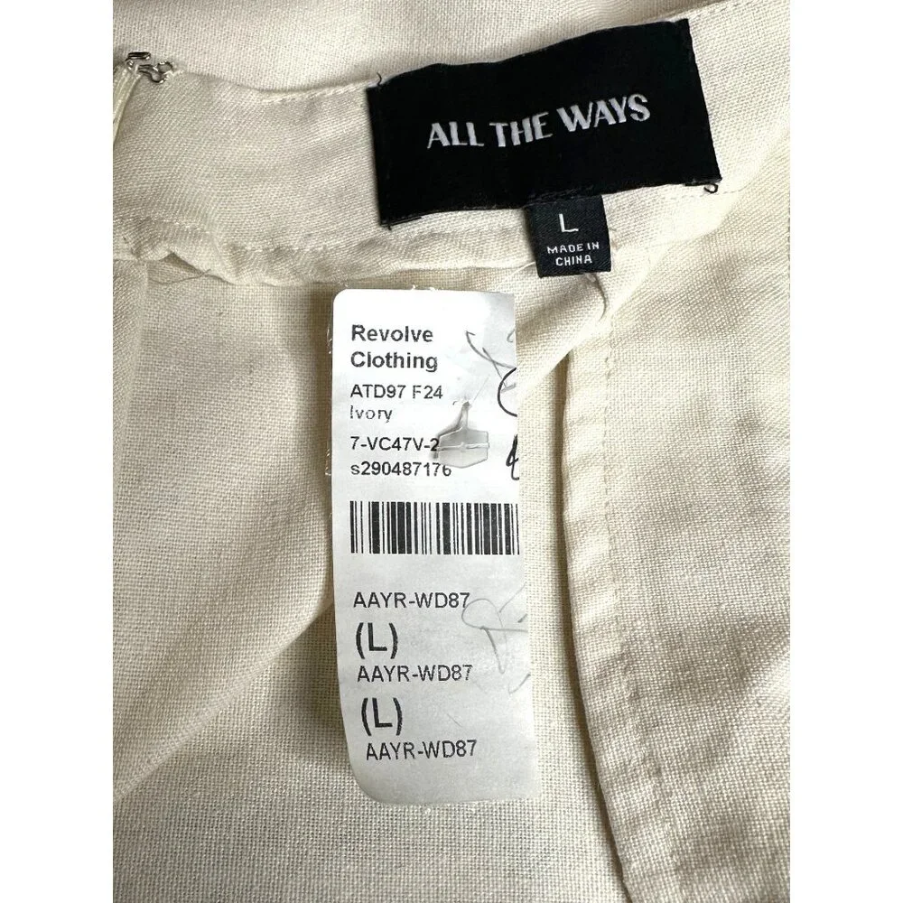 ALL THE WAYS Zephyra Skirt in Ivory Large New Womens Maxi Long